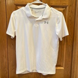 Under Armour Heat Gear White Youth XL Polo Like New